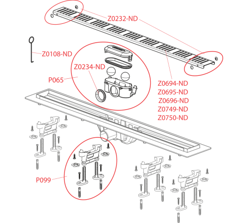 Душевой трап Alcaplast Simple APZ10-850M