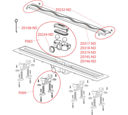 Душевой трап Alcaplast Simple APZ8-850M