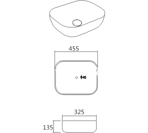 Умывальник Amore di Mare Vivaro 45307-RR