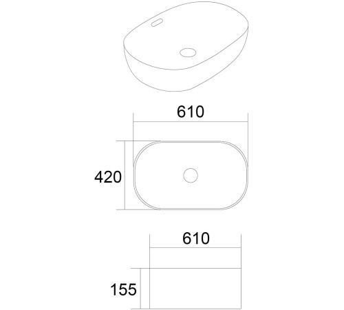  Умывальник Amore di Mare Vivaro 61301-OL