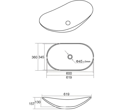 Умывальник Amore di Mare Vivaro 61308-OL  Умывальник Amore di Mare Vivaro 61308-OL