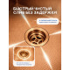 Кухонная мойка Amore di Mare Favo Pelle Bronze FP5048-BR2 с сифоном, корзиной и дозатором   500х480х220  бронза