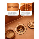 Кухонная мойка Amore di Mare Favo Pelle Bronze FP5048-BR2 с сифоном, корзиной и дозатором   500х480х220  бронза