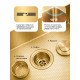 Кухонная мойка Amore di Mare Favo Pelle Gold FP5048-G1 с сифоном и дозатором   500х480х220  золото