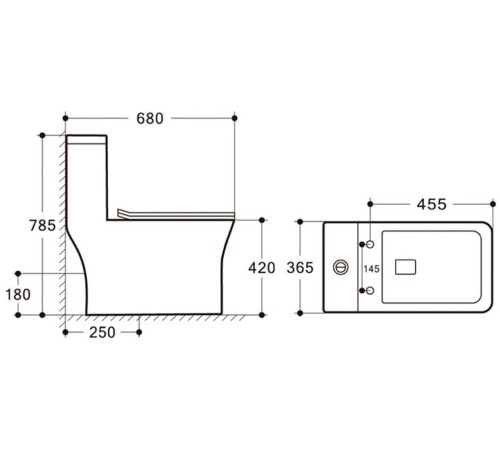 Напольный унитаз Amore di Mare Averno M608  Напольный унитаз Amore di Mare Averno M608
