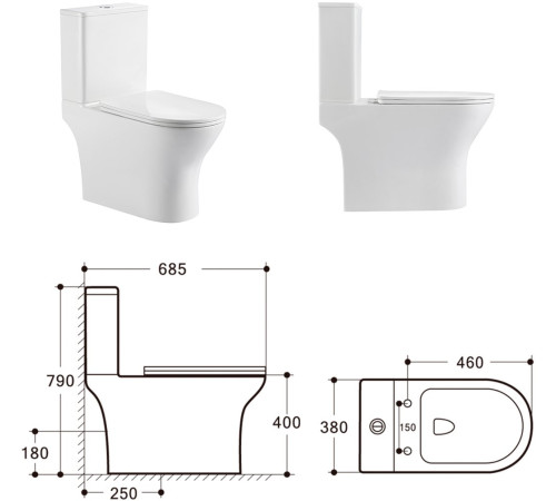 Напольный унитаз Amore di Mare Nera N902 Напольный унитаз Amore di Mare Nera N902