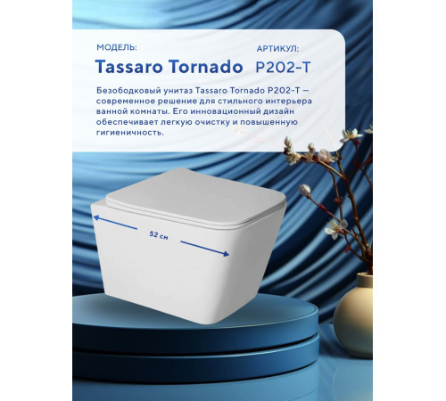 Подвесной унитаз Amore di Mare Tassaro Tornado P202-T  Подвесной унитаз Amore di Mare Tassaro Tornado P202-T