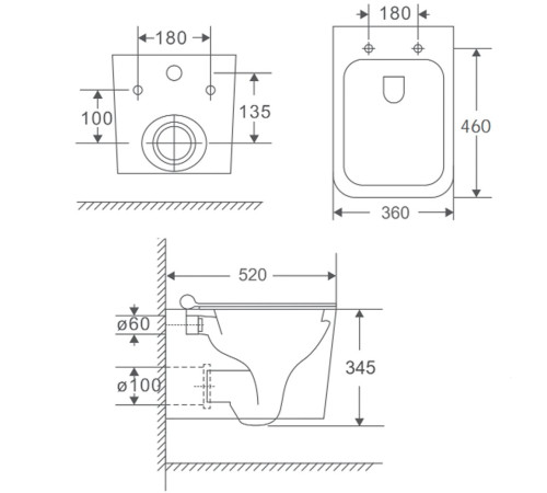 Подвесной унитаз Amore di Mare Tassaro P202 Подвесной унитаз Amore di Mare Tassaro P202