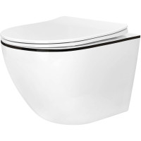 Подвесной унитаз Amore di Mare Delio P203B Black Line  Подвесной унитаз Amore di Mare Delio P203B Black Line