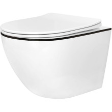 Подвесной унитаз Amore di Mare Delio P203B Black Line  Подвесной унитаз Amore di Mare Delio P203B Black Line