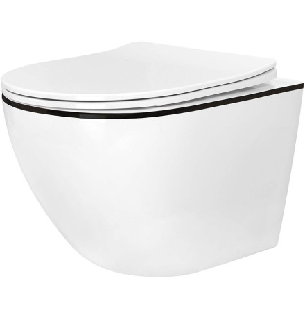 Подвесной унитаз Amore di Mare Delio P203B Black Line 