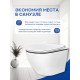 Комплект инсталляции Weltwasser Marberg 507 с кнопкой 507 RD  и подвесным унитазом Amore di Mare Delio P203 Black Line