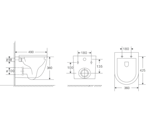 Подвесной унитаз Amore di Mare Delio P203B Black Line  Подвесной унитаз Amore di Mare Delio P203B Black Line