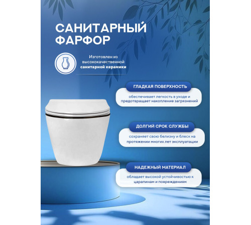 Подвесной унитаз Amore di Mare Delio P203B Black Line  Подвесной унитаз Amore di Mare Delio P203B Black Line