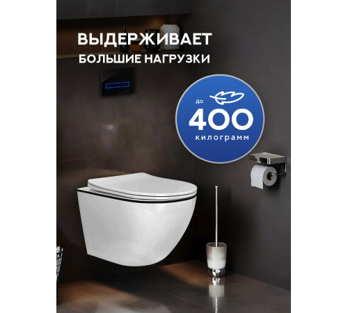 Подвесной унитаз Amore di Mare Delio P203B Black Line  Подвесной унитаз Amore di Mare Delio P203B Black Line