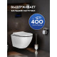 Комплект инсталляции Weltwasser Marberg 507 с кнопкой 507 RD  и подвесным унитазом Amore di Mare Delio P203 Black Line