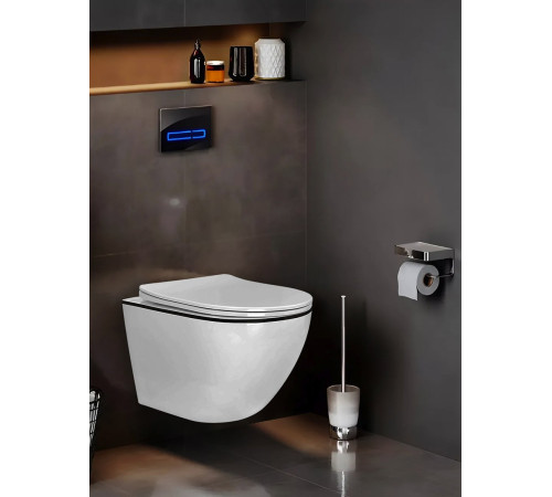 Подвесной унитаз Amore di Mare Delio P203B Black Line  Подвесной унитаз Amore di Mare Delio P203B Black Line