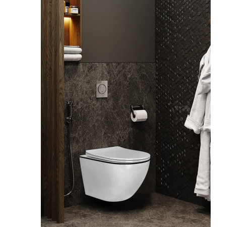 Подвесной унитаз Amore di Mare Delio P203B Black Line  Подвесной унитаз Amore di Mare Delio P203B Black Line