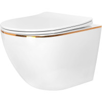 Подвесной унитаз Amore di Mare Delio P203G Gold Line Подвесной унитаз Amore di Mare Delio P203G Gold Line