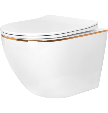 Подвесной унитаз Amore di Mare Delio P203G Gold Line