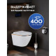 Комплект инсталляции Weltwasser Marberg 507 с кнопкой 507 RD  и подвесным унитазом Amore di Mare Delio P203 Gold Line
