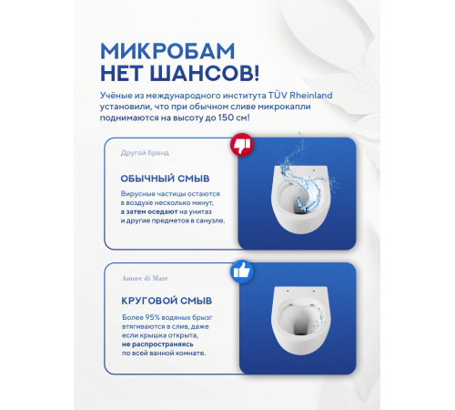 Подвесной унитаз Amore di Mare Delio P203G Gold Line Подвесной унитаз Amore di Mare Delio P203G Gold Line