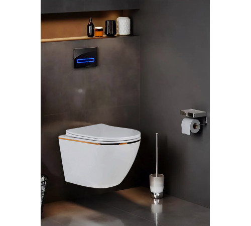 Подвесной унитаз Amore di Mare Delio P203G Gold Line Подвесной унитаз Amore di Mare Delio P203G Gold Line