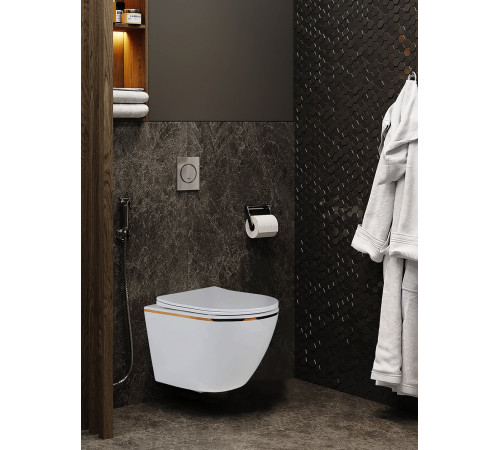 Подвесной унитаз Amore di Mare Delio P203G Gold Line Подвесной унитаз Amore di Mare Delio P203G Gold Line