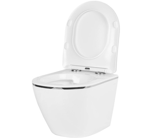 Подвесной унитаз Amore di Mare Delio P203S Silver Line  Подвесной унитаз Amore di Mare Delio P203S Silver Line