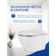 Комплект инсталляции Weltwasser Marberg 507 с кнопкой 507 RD  и подвесным унитазом Amore di Mare Delio P203 Silver Line