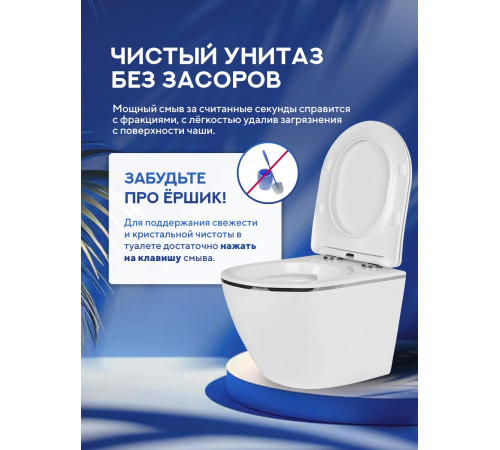 Подвесной унитаз Amore di Mare Delio P203S Silver Line  Подвесной унитаз Amore di Mare Delio P203S Silver Line