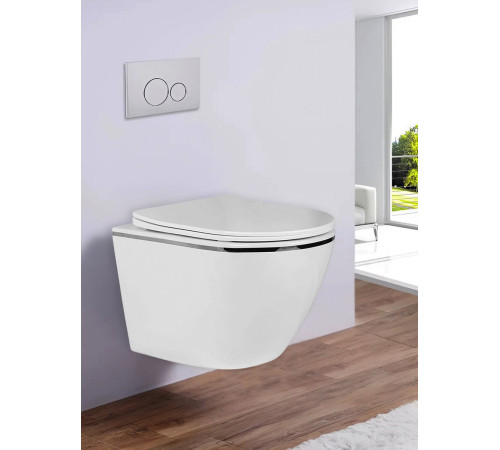 Подвесной унитаз Amore di Mare Delio P203S Silver Line  Подвесной унитаз Amore di Mare Delio P203S Silver Line