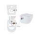 Комплект: инсталляция TECEprofil 9300302 c подвесным унитазом Amore di Mare Delio Tornado Bidet P203-XT