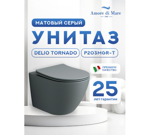 Комплект: инсталляция TECEprofil 9300302 c подвесным унитазом Amore di Mare Delio Tornado P203MGR-T