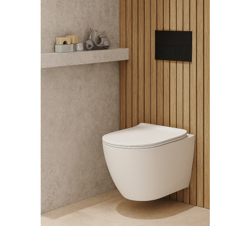 Комплект: инсталляция для унитаза TECEbase kit 9400402 с кнопкой и подвесным унитазом Amore di Mare Delio Tornado P203MW-T