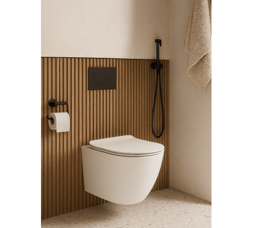 Комплект: инсталляция для унитаза TECEbase kit 9400402 с кнопкой и подвесным унитазом Amore di Mare Delio Tornado P203MW-T