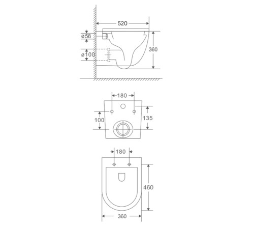 Комплект: инсталляция TECEprofil 9300302 c подвесным унитазом Amore di Mare Lenza Tornado Bidet P252-XT