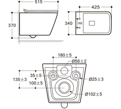Подвесной унитаз Amore di Mare Garda Bidet P310-X с функцией биде Подвесной унитаз Amore di Mare Garda Bidet P310-X с функцией биде