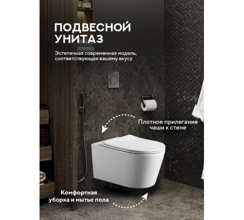 Подвесной унитаз Amore di Mare Temo Tornado P322-T  Подвесной унитаз Amore di Mare Temo Tornado P322-T