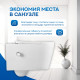 Комплект инсталляции Weltwasser Marberg 410 с кнопкой 410 SE MT-BL и подвесным унитазом Amore di Mare Temo Bidet P322-X