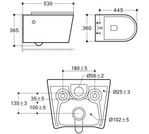 Подвесной унитаз Amore di Mare Temo Bidet P322-X с функцией биде Подвесной унитаз Amore di Mare Temo Bidet P322-X с функцией биде