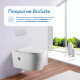 Комплект инсталляции Weltwasser Marberg 410 с кнопкой 410 SE MT-BL и подвесным унитазом Amore di Mare Temo Bidet P322-X