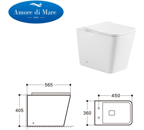 Приставной унитаз Amore di Mare Brenta PR700  Приставной унитаз Amore di Mare Brenta PR700