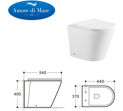 Приставной унитаз Amore di Mare Oreto PR701 Приставной унитаз Amore di Mare Oreto PR701