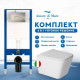 Комплект 6 в 1: инсталляция Amore di Mare QuickFit 50114 с подвесным унитазом Tassaro P202 и клавишей смыва 303BN (QF303BN202)