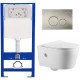 Комплект 6 в 1: инсталляция Amore di Mare QuickFit 50114 с подвесным унитазом Temo Bidet P322-X и клавишей смыва 303BN (QF303BN322X)