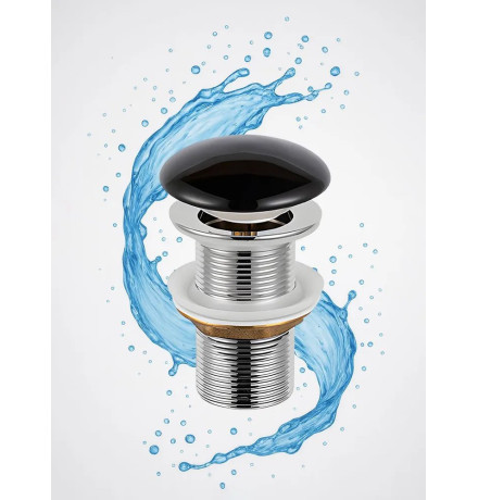 Донный клапан с переливом Amore di Mare T201MB (матовый черный)