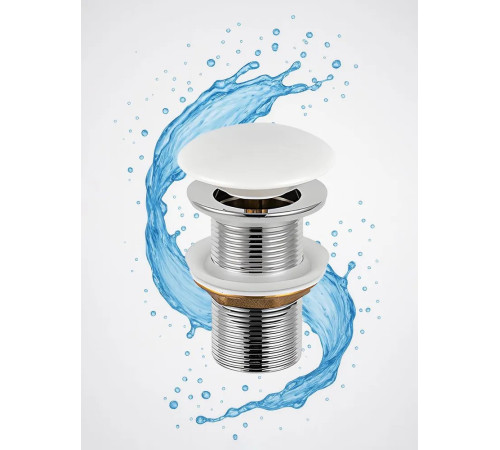 Донный клапан с переливом Amore di Mare T201MW (матовый белый)