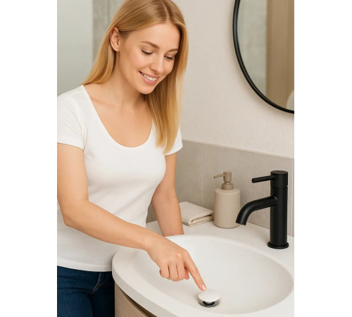 Донный клапан без перелива Amore di Mare T301MW (матовый белый)