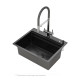 Кухонная мойка Amore di Mare Unico Black UN6048-B    7 в 1   600х480х220  черный